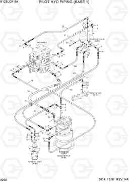 3250 PILOT HYD PIPING (BASE 1) R125LCR-9A, Hyundai