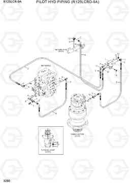 3290 PILOT HYD PIPING (R125LCRD-9A) R125LCR-9A, Hyundai