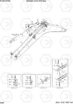 3400 BOOM HYD PIPING R125LCR-9A, Hyundai