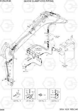 3430 QUICK CLAMP HYD PIPING R125LCR-9A, Hyundai