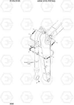 3500 ARM HYD PIPING R125LCR-9A, Hyundai