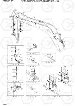 3630 ATTACH PIPING KIT (S & D/ACTING) R125LCR-9A, Hyundai