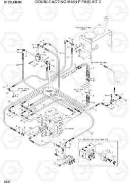 3647 DOUBLE ACTING MAIN PIPING KIT 2 R125LCR-9A, Hyundai