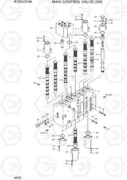 4070 MAIN CONTROL VALVE (3/4) R125LCR-9A, Hyundai