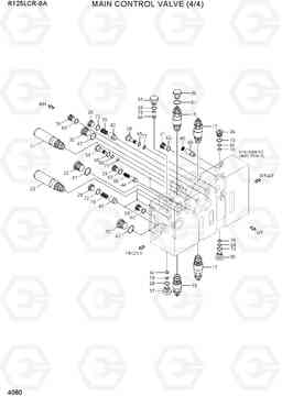 4080 MAIN CONTROL VALVE (4/4) R125LCR-9A, Hyundai