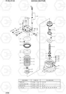 4100 SWING MOTOR R125LCR-9A, Hyundai