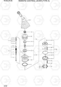 4122 REMOTE CONTROL LEVER (TYPE 4) R125LCR-9A, Hyundai