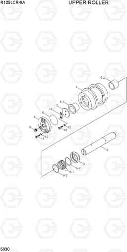 5030 UPPER ROLLER R125LCR-9A, Hyundai