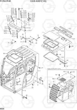 6020 CAB ASSY (1/4) R125LCR-9A, Hyundai