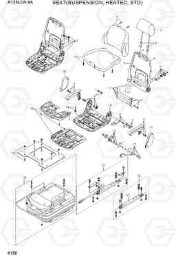 6150 SEAT (SUSPENSION, HEATED, STD) R125LCR-9A, Hyundai