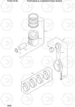 9030 PISTONS & CONNECTING RODS R125LCR-9A, Hyundai