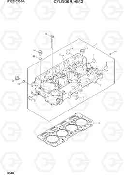 9040 CYLINDER HEAD R125LCR-9A, Hyundai