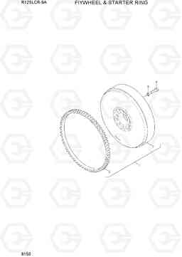 9150 FLYWHEEL & STARTER RING R125LCR-9A, Hyundai