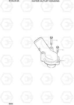 9320 WATER OUTLET HOUSING R125LCR-9A, Hyundai