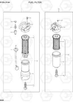 9500 FUEL FILTER R125LCR-9A, Hyundai