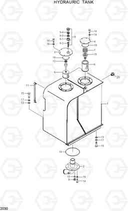 2030 HYDRAULIC TANK R130LC, Hyundai