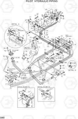 2050 PILOT HYDRAULIC PIPING R130LC, Hyundai