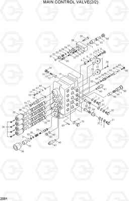 2091 MAIN CONTROL VALVE(2/2) R130LC, Hyundai