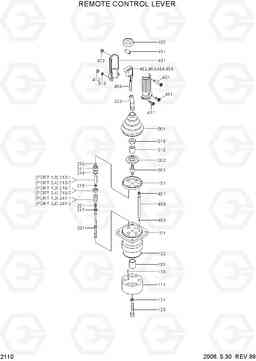 2110 REMOTE CONTROL LEVER R130LC, Hyundai