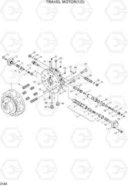 2140 TRAVEL MOTOR(1/2) R130LC, Hyundai