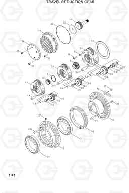 2142 TRAVEL REDUCTION GEAR R130LC, Hyundai