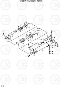 2150 BOOM CYLINDER(-#0431) R130LC, Hyundai