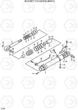 2170 BUCKET CYLINDER(-#0431) R130LC, Hyundai