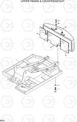 4010 UPPER FRAME & COUNTERWEIGHT R130LC, Hyundai