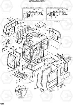 4050 CAB ASSY(1/2) R130LC, Hyundai