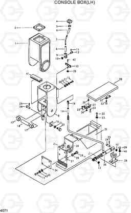 4071 CONSOLE BOX(LH) R130LC, Hyundai