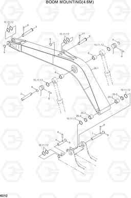 6010 BOOM MOUNTING(4.6M) R130LC, Hyundai