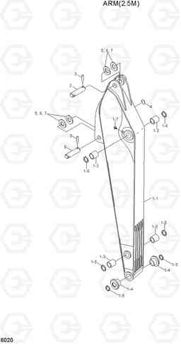 6020 ARM(2.5M) R130LC, Hyundai