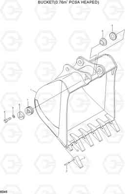 6046 BUCKET(0.76㎥ PCSA HEAPED) R130LC, Hyundai