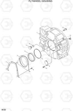 8120 FLYWHEEL HOUSING R130LC, Hyundai