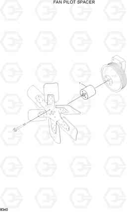 8340 FAN PILOT SPACER R130LC, Hyundai