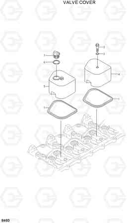 8460 VALVE COVER R130LC, Hyundai