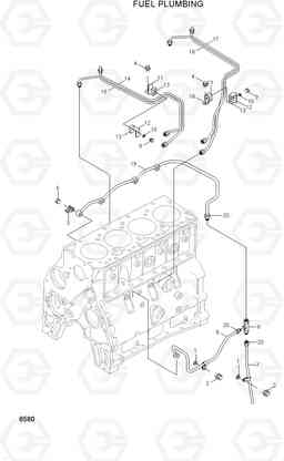 8580 FUEL PLUMBING R130LC, Hyundai