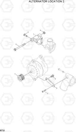 8731 ALTERNATOR LOCATION 2 R130LC, Hyundai