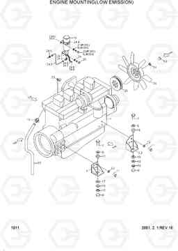 1011 ENGINE MOUNTING(LOW EMISSION) R130LC-3, Hyundai