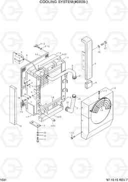 1031 COOLING SYSTEM(#0809-) R130LC-3, Hyundai