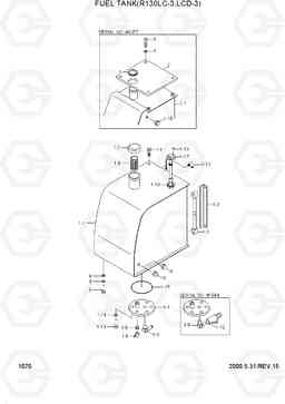 1070 FUEL TANK(R130LC-3,LCD-3) R130LC-3, Hyundai