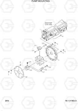 2010 PUMP MOUNTING R130LC-3, Hyundai