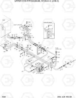 2040 UPPER HYD PIPING(BASE, R130LC-3, LCM-3) R130LC-3, Hyundai