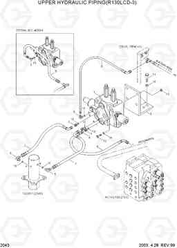 2043 UPPER HYDRAULIC PIPING(R130LCD-3) R130LC-3, Hyundai