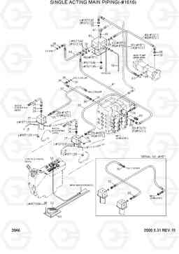 2046 SINGLE ACTING MAIN PIPING(-#1616) R130LC-3, Hyundai