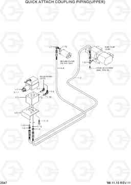 2047 QUICK ATTACH COUPLING PIPING(UPPER) R130LC-3, Hyundai