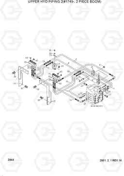 204A UPPER HYD PIPING 2(#1749-, 2 PIECE BOOM) R130LC-3, Hyundai