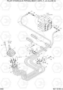 2050 PILOT HYD PIP(-#0927,CNTL 1, LC-3,LCM-3) R130LC-3, Hyundai