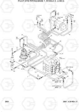 2053 PILOT HYD PIPING(BASE 1, R130LC-3,LCM-3) R130LC-3, Hyundai