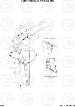 2080 ARM HYDRAULIC PIPING(2.5M) R130LC-3, Hyundai